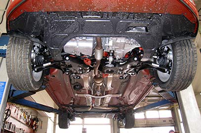 Обработка днища автомобиля